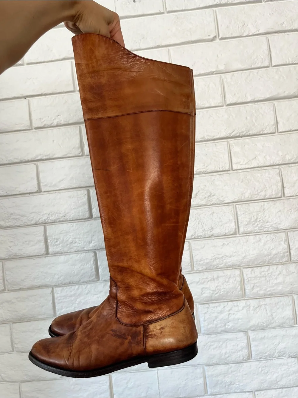 Cole Haan Nike Air Over the Knee Riding Boot Cognac Size 8.5